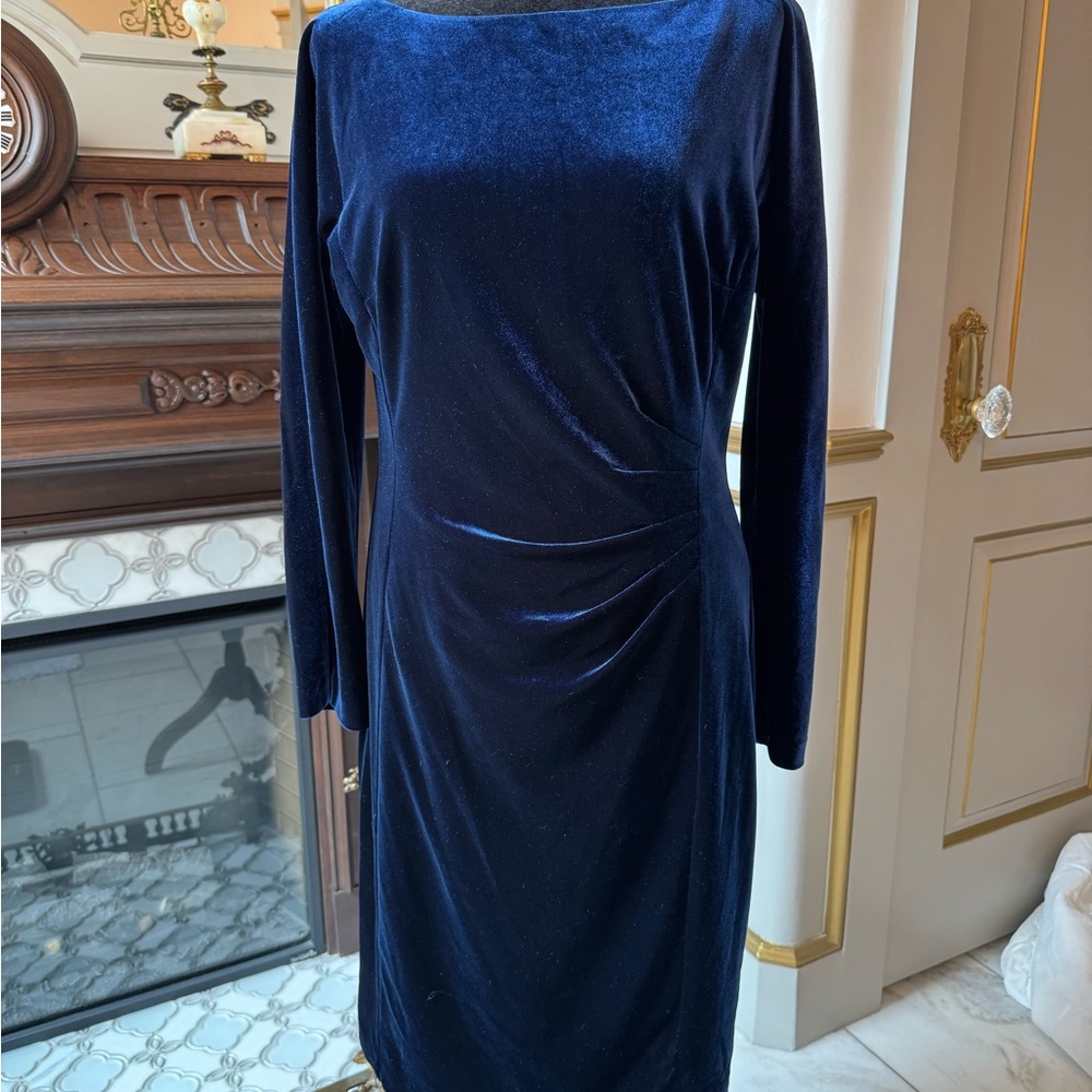 Lauren Ralph Lauren Midnight Blue Velvet Dress